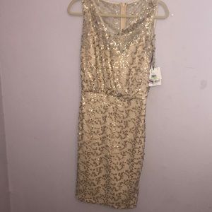 Calvin Klein Gold Midi Dress